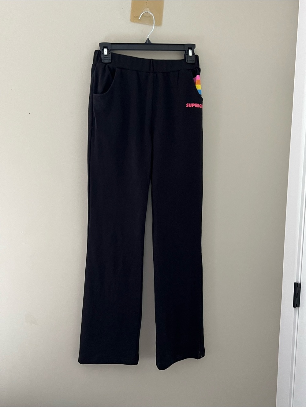 Mini Bear Supergirl Wide Leg Sweatpants Black Size 164 Youth